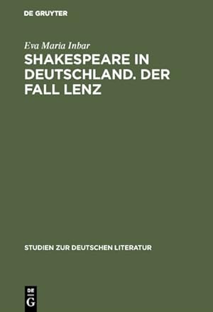 Bild des Verkufers fr Shakespeare in Deutschland : Der Fall Lenz -Language: german zum Verkauf von GreatBookPrices