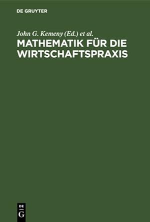Bild des Verkufers fr Mathematik Für Die Wirtschaftspraxis -Language: german zum Verkauf von GreatBookPricesUK