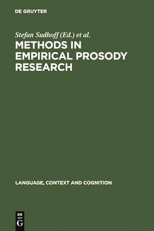 Imagen del vendedor de Methods in Empirical Prosody Research a la venta por GreatBookPricesUK