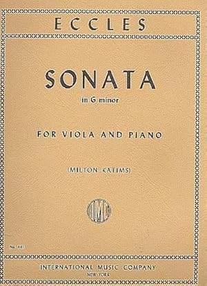 Bild des Verkufers fr Sonata g minorfor viola and piano zum Verkauf von AHA-BUCH GmbH