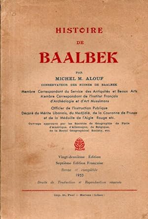 Immagine del venditore per Histoire de Baalbek venduto da L'ivre d'Histoires