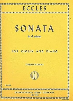 Bild des Verkufers fr Sonata g minorfor violin and piano zum Verkauf von AHA-BUCH GmbH