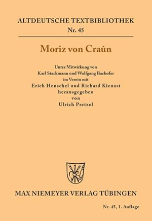 Seller image for Moriz Von Craûn -Language: german for sale by GreatBookPricesUK