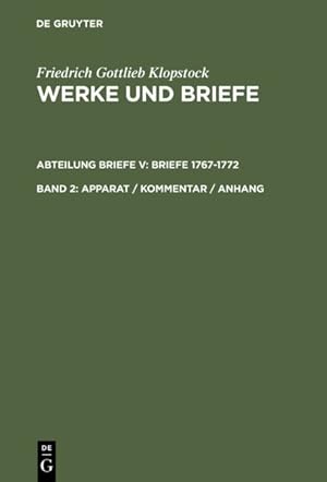 Imagen del vendedor de Apparat / Kommentar / Anhang : Abteilung Briefe V: Briefe 1767-1772 -Language: german a la venta por GreatBookPricesUK