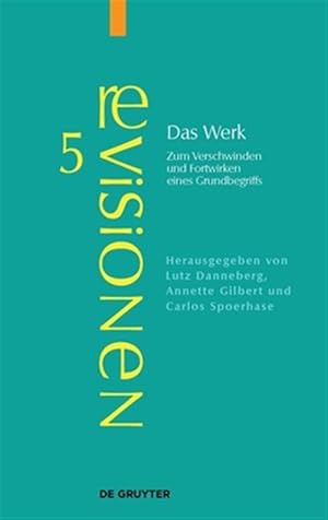 Imagen del vendedor de Das Werk : Zum Verschwinden Und Fortwirken Eines Grundbegriffs -Language: german a la venta por GreatBookPricesUK