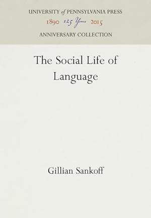 Bild des Verkufers fr Social Life of Language zum Verkauf von GreatBookPricesUK