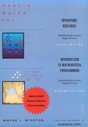 Bild des Verkufers fr User's Guide to Operations Research / Introduction to Mathematical Programming zum Verkauf von WeBuyBooks