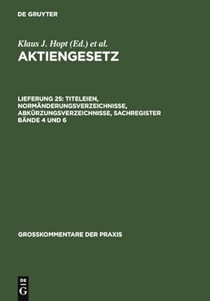 Seller image for Titeleien, Normänderungsverzeichnisse, Abkürzungsverzeichnisse, Sachregister -Language: german for sale by GreatBookPricesUK