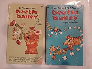 beetle bailey 2 book matching set (I'll flip you for it (#16) & I just Want to talk to you (#17))