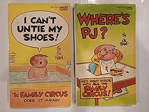 The Family Circus 2 Book Matching Set (I Can't Tie My Shoes & Where's PJ?)