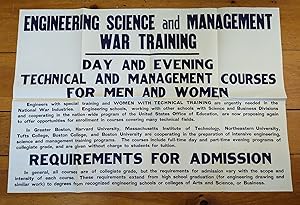 [Recruitment Poster, WWII] Engineering Science and Management War Training | Free Day and Evening...