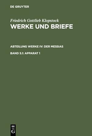 Imagen del vendedor de Werke und Briefe : Der Messias -Language: german a la venta por GreatBookPricesUK