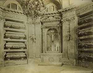 Spain Monasterio de El Escorial chapel Pantheon of the Kings old photo 1880