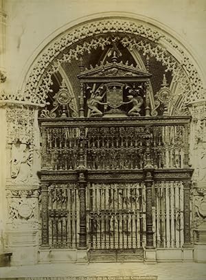 Spain Burgos Cathedral Constable Condestable Chapel old Photo 1880