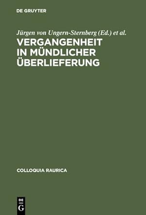 Immagine del venditore per Vergangenheit in Mündlicher  berlieferung -Language: german venduto da GreatBookPricesUK