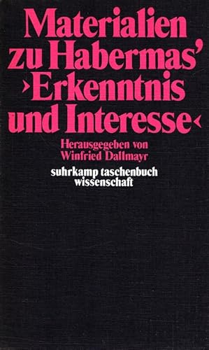 Bild des Verkufers fr Materialien zu Habermas' "Erkenntnis und Interesse". / suhrkamp-taschenbcher wissenschaft ; 49 zum Verkauf von Versandantiquariat Nussbaum