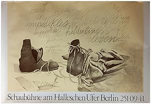 Bild des Verkufers fr Plakat - Empedokles Hlderlin lesen. Schaubhne am Halleschen Ufer Berlin 251 09 41. zum Verkauf von Schrmann und Kiewning GbR
