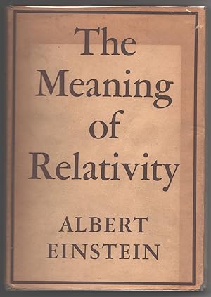 Bild des Verkufers fr The Meaning of Relativity zum Verkauf von Evening Star Books, ABAA/ILAB