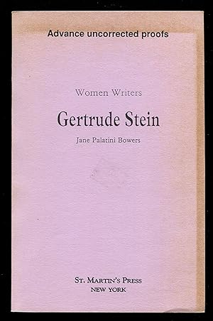 Bild des Verkufers fr Women Writers: Gertrude Stein zum Verkauf von Between the Covers-Rare Books, Inc. ABAA