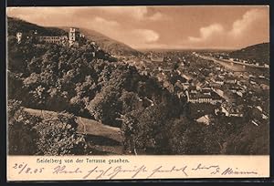 Ansichtskarte Heidelberg / Neckar, Ortsansicht von der Terrasse