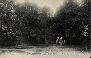 Ansichtskarte / Postkarte Vaucresson Hauts de Seine, Allee Saint-Gilles, Kutsche