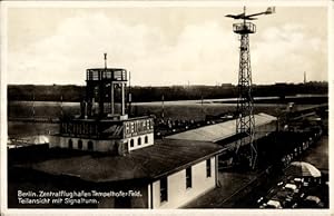Ansichtskarte / Postkarte Berlin Tempelhof, Zentralflughafen, Tempelhofer Feld, Teilansicht mit S...