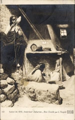 Künstler Ansichtskarte / Postkarte Taupin, L., Interior Saharan, Bou-Saada, Salon von 1910
