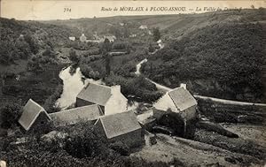 Ansichtskarte / Postkarte Morlaix Finistère, Route de Morlaix a Plougasnou, La Vallee du Dourduff