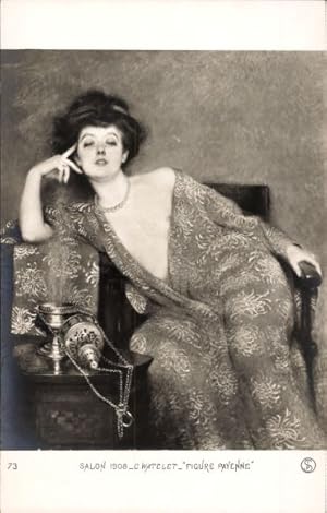 Künstler Ansichtskarte / Postkarte Watelet, C., Figur Payenne, Salon 1908