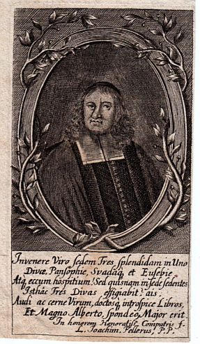 (1638  1691) Professor an der Universität Leipzig, seit 1675 Leiter der Bibliothek. Kupferstich ...