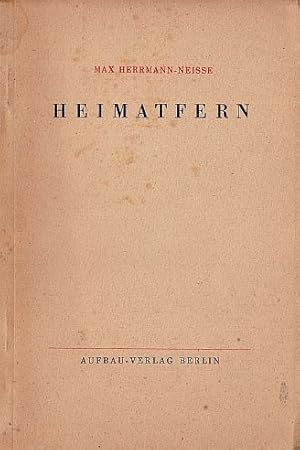 Bild des Verkufers fr Heimatfern. Gedichte. 3.Auflage (26.-45.Tausend). zum Verkauf von Antiquariat Heinz Tessin