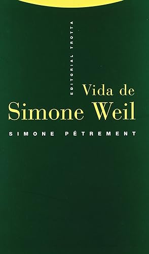 Bild des Verkufers fr Vida de Simone Weil zum Verkauf von ABACO LIBROS USADOS
