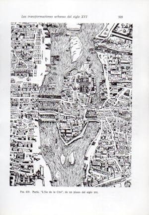 Seller image for LAMINA V41341: Paris, plano lIle de la Cite siglo XVI for sale by EL BOLETIN