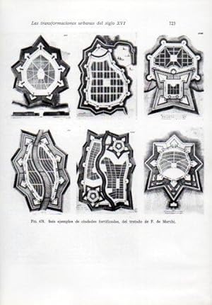 Seller image for LAMINA V41428: Seis ejemplos ciudades fortificadas, tratado de Marchi for sale by EL BOLETIN