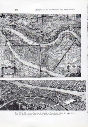 Seller image for LAMINA V41367: Lyon plano del siglo XVI y vista actual for sale by EL BOLETIN