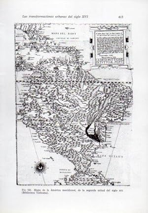 Seller image for LAMINA V41384: Mapa de la America meridional segunda mitad siglo XVI for sale by EL BOLETIN