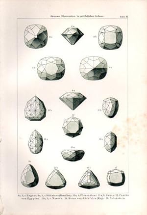 Bild des Verkufers fr LAMINA V41143: Grosse Diamanten in naturlicher Grosse zum Verkauf von EL BOLETIN