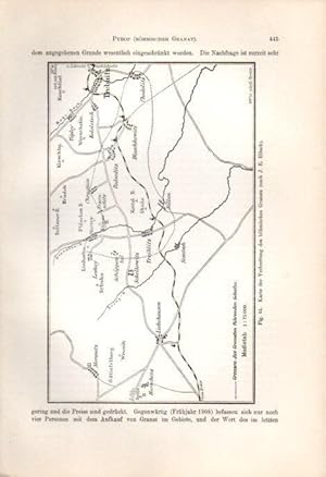 Bild des Verkufers fr LAMINA V41151: Karte der Verbreitung des bohmischen Granate zum Verkauf von EL BOLETIN