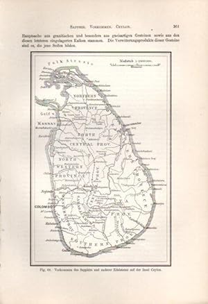 Bild des Verkufers fr LAMINA V41145: Vorkommen des Saphirs und anderer Edelsteine auf der Insel Ceylon zum Verkauf von EL BOLETIN
