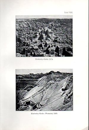 Bild des Verkufers fr LAMINA V41138: Kimberley-Grube 1884, Kimberley Grube westseite 1885 zum Verkauf von EL BOLETIN