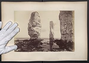 Photo unbekannter Fotograf, Ansicht Swanage, Blick auf Old Harry`s Rock, Kreidefelsen in Dorset, ...