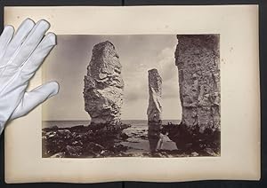 Photo unbekannter Fotograf, Ansicht Swanage, Blick auf Old Harry`s Rock, Rückseite Kopenhagen Rit...