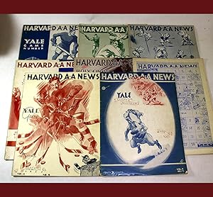 Harvard A.A. News Lot--Eight Issues, 1934-1937