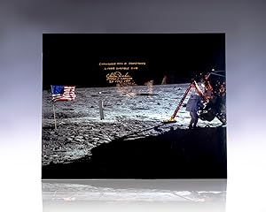 Charlie Duke Signed Photograph of Neil Armstrong on the Moon.