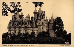 Ansichtskarte / Postkarte Gironde, Chateau de Lambertie, Facade sur le Jardin