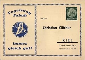 Ansichtskarte / Postkarte Kiel in Schleswig Holstein, Reklame, Vogelsang Tabak, Bestellschein