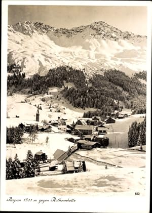 Ansichtskarte / Postkarte Parpan Kanton Graubünden, Gesamtansicht, Winter, Rothornkette
