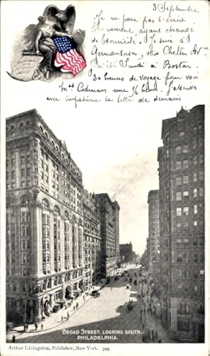 Imagen del vendedor de Ansichtskarte / Postkarte Philadelphia Pennsylvania, Broad Street, Looking South a la venta por akpool GmbH