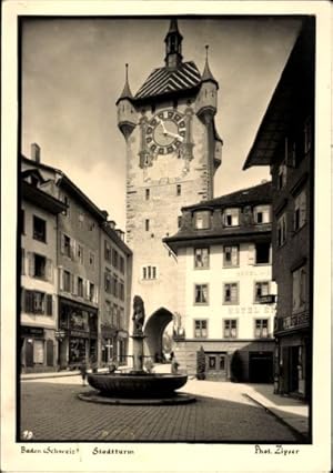 Ansichtskarte / Postkarte Baden Kanton Aargau Schweiz, Stadtturm