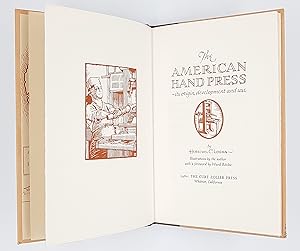 The American Hand Press, its origin development and use.